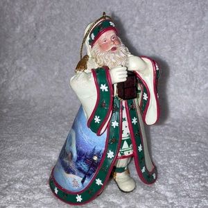 Dawn of Christmas Day Santa Ornament Thomas Kinkade Old World Ashton Drake 2003